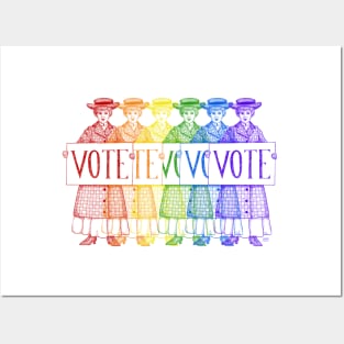 Rainbow Suffragettes Want You to VOTE Posters and Art